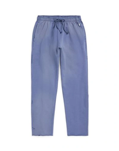 Shop Polo Ralph Lauren Woman Pants Slate Blue Size M Cotton