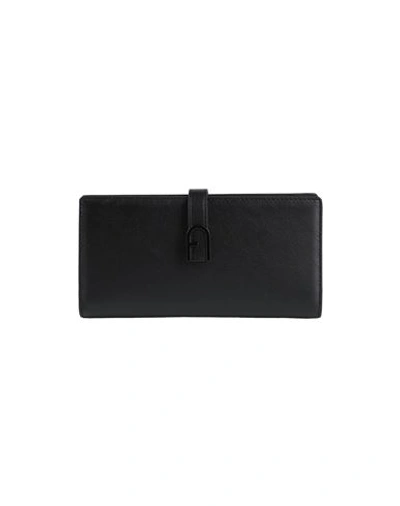 Shop Furla Flow Continental Bifold Woman Wallet Black Size - Leather
