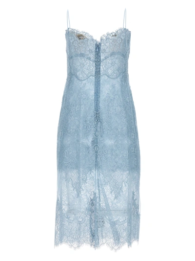 Shop Ermanno Scervino Lace Dress Dresses Light Blue