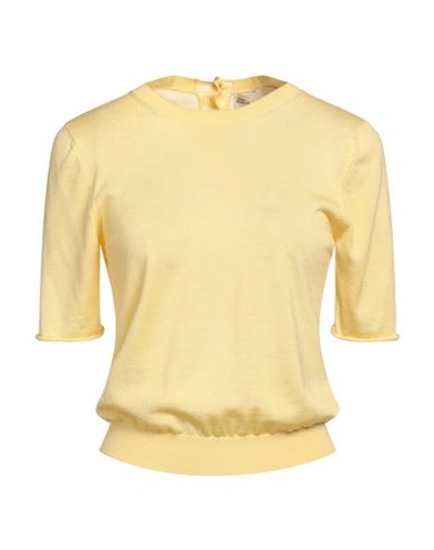 Shop Tory Burch Woman Sweater Yellow Size S Wool, Silk