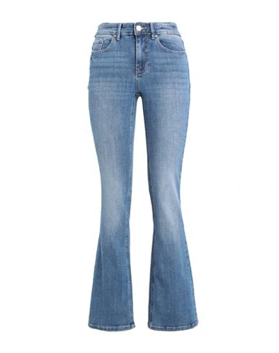 Shop Vero Moda Woman Jeans Blue Size L-32l Cotton, Recycled Cotton, Elastomultiester, Elastane