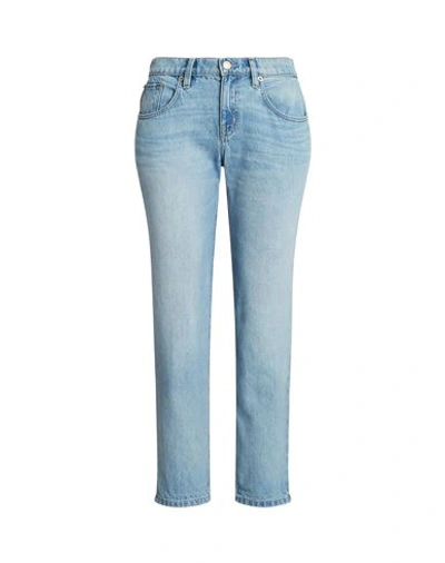 Ralph Lauren Lauren  Relaxed Tapered Ankle Jean Woman Jeans Blue Size 6 Cotton, Recycled Cotton In Blue