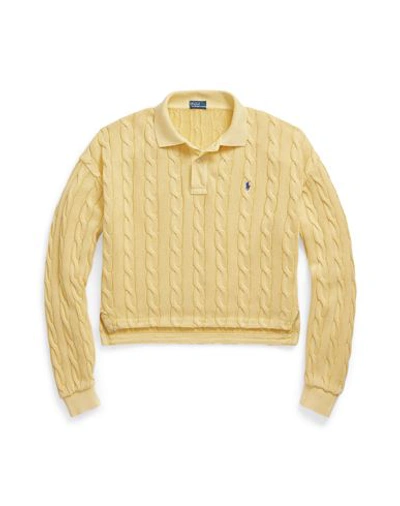 Shop Polo Ralph Lauren Woman Sweater Yellow Size M Cotton