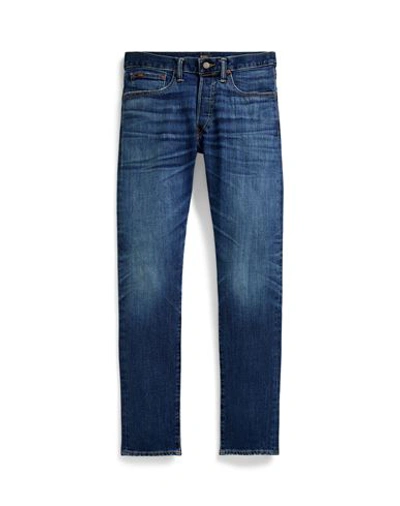 Shop Polo Ralph Lauren Parkside Active Taper Stretch Jean Man Jeans Blue Size 33w-32l Cotton, Polyester,