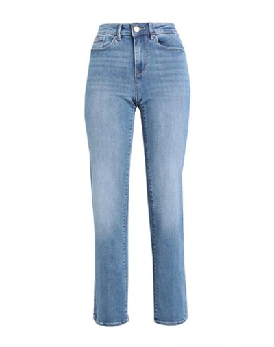 Shop Vero Moda Woman Jeans Blue Size L-30l Cotton, Recycled Cotton, Elastomultiester, Elastane
