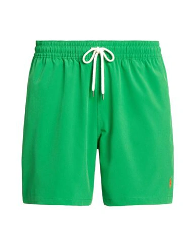 Shop Polo Ralph Lauren 5.5-inch Traveler Swim Trunk Man Swim Trunks Green Size L Recycled Polyester, Elas