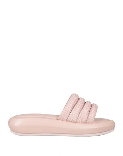 Emanuélle Vee Woman Sandals Light Pink Size 8 Soft Leather In Pink