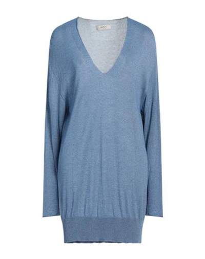 Alpha Studio Woman Sweater Light Blue Size Onesize Viscose, Polyamide In Blue
