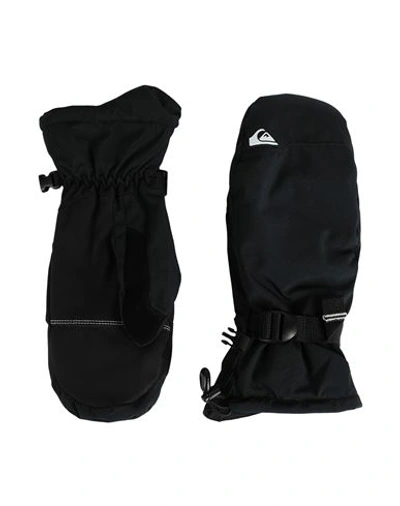 Quiksilver Qs Moffola Snow Mission Mitt Man Gloves Black Size Xl Polyester In Black