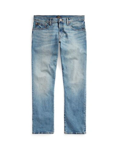 Shop Polo Ralph Lauren Parkside Active Taper Stretch Jean Man Jeans Blue Size 34w-32l Cotton, Polyester,
