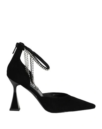Shop Karl Lagerfeld Woman Pumps Black Size 6 Leather