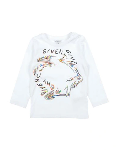 Shop Givenchy Newborn Boy T-shirt White Size 0 Cotton, Elastane