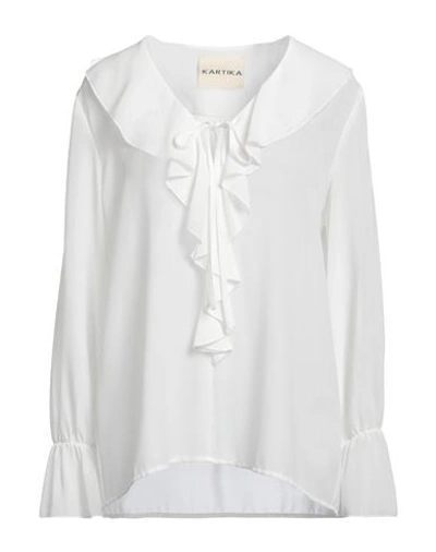 Shop Kartika Woman Top White Size 10 Polyester