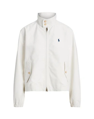 Shop Polo Ralph Lauren Woman Jacket Ivory Size L Cotton In White