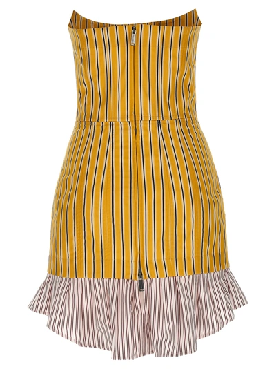 Shop Dsquared2 Striped Corset Dress Dresses Multicolor