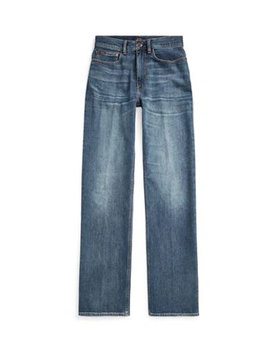 Shop Polo Ralph Lauren High-rise Straight Jean Woman Jeans Blue Size 30 Cotton, Elastane