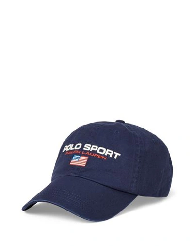 Shop Polo Ralph Lauren Polo Sport Ralph Lauren Polo Sport Twill Ball Cap Man Hat Blue Size Onesize Cotton