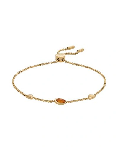 Shop Skagen Woman Bracelet Gold Size - Stainless Steel, Glass