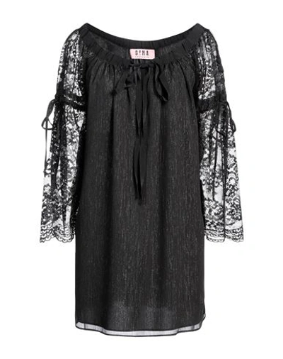 Shop Gina Gorgeous Woman Mini Dress Black Size 2 Polyester, Viscose, Cotton