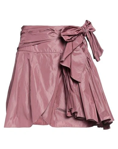 Shop Alberta Ferretti Woman Mini Skirt Pastel Pink Size 4 Polyester, Silk