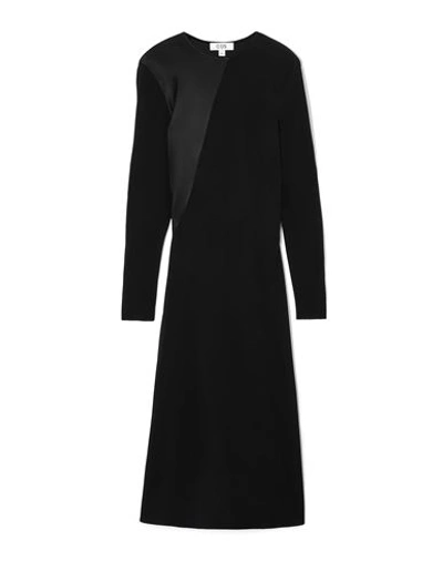 Shop Cos Woman Midi Dress Black Size 12 Vise