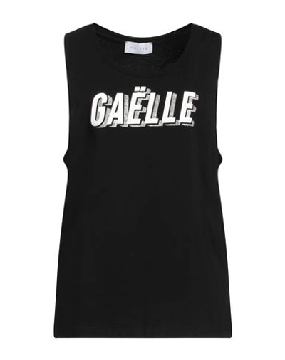 Shop Gaelle Paris Gaëlle Paris Woman Tank Top Black Size 1 Cotton, Elastane