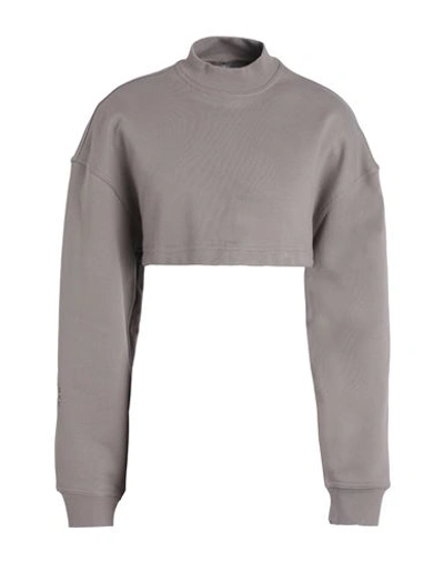 Shop Adidas By Stella Mccartney Asmc Cr Sw Sh Woman Sweatshirt Dove Grey Size L Organic Cotton