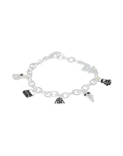 Shop Karl Lagerfeld Woman Bracelet Silver Size - Brass