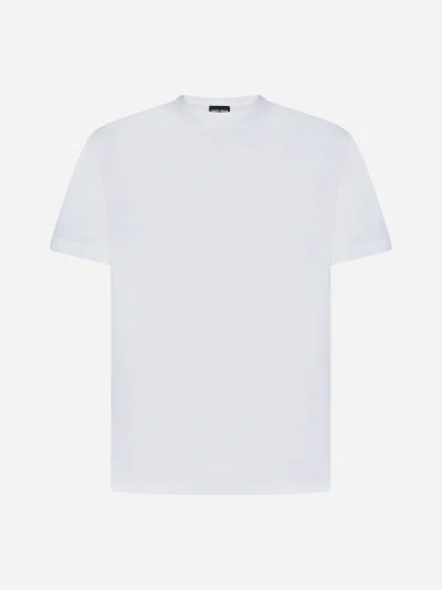 Shop Giorgio Armani Cotton T-shirt In Optic White