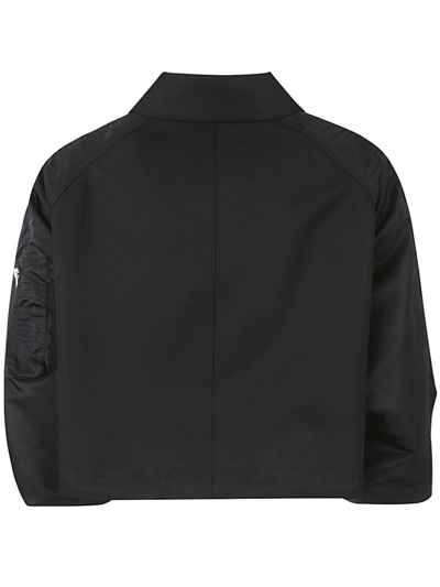 Shop Sacai Cotton Gabardine X Nylon Twill Jacket In Black