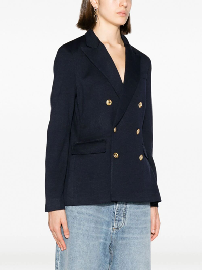 Shop Polo Ralph Lauren Double Breasted Jacket In Blue