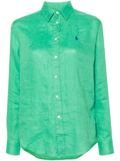 Shop Polo Ralph Lauren Shirt In Green