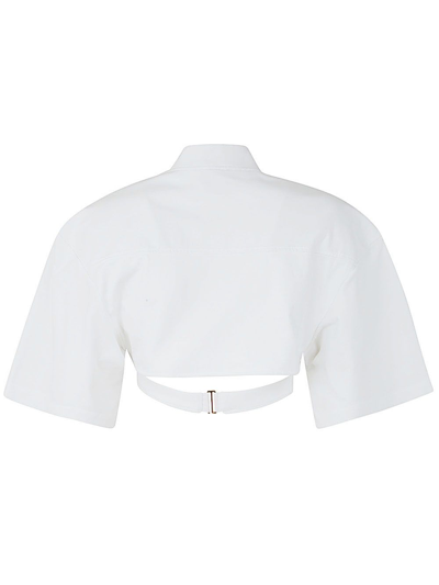 Shop Jacquemus Le Tshirt Bahia Court In White