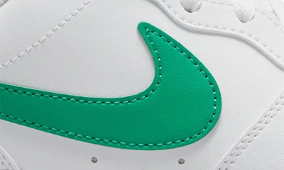 Shop Nike Kids' Court Borough Low Recraft Sneaker In White/ Green/ Grey