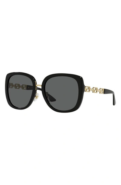Versace 56mm Pillow Sunglasses In Black