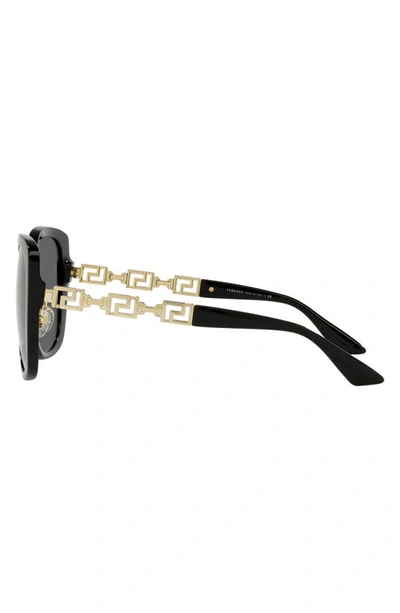 Versace 56mm Pillow Sunglasses In Black