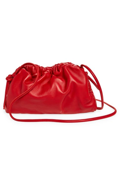 Shop Mansur Gavriel Mini Cloud Leather Clutch In Flamma