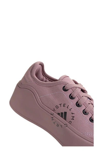 Shop Adidas By Stella Mccartney Court Platform Sneaker In Magic Mauve/black/olive
