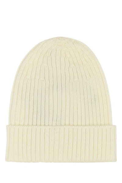 Shop Prada Man White Wool Beanie Hat