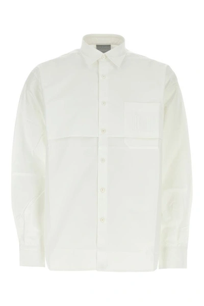 Shop Vtmnts Man White Cotton Oversize Shirt