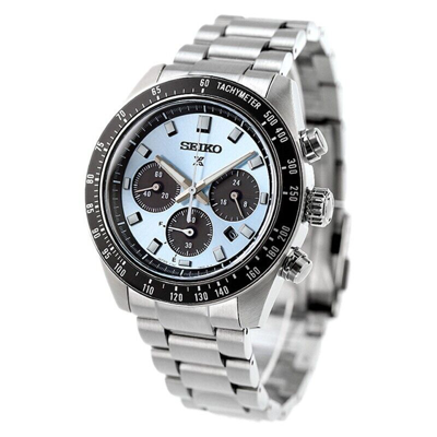 Pre-owned Seiko Prospex Sbdl109 Speedtimer Ice Blue Dial Solar Chronograph Men Watch Japan