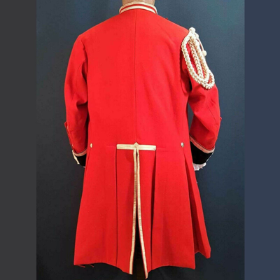 Pre-owned Handmade Men Red British 60 Royal Regt Officer Coat, Inner Vest Is Not Included In Price