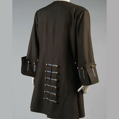 Pre-owned Handmade Men's Pirates Of The Caribbean Captain Coat Sparrow Jacket Coat In Black