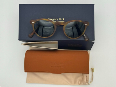 Pre-owned Oliver Peoples Oliver People Gregory Peck Sun Ov5217s 1483r8 - Semi Matte Lbr / Indigo Photch