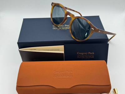 Pre-owned Oliver Peoples Oliver People Gregory Peck Sun Ov5217s 1483r8 - Semi Matte Lbr / Indigo Photch