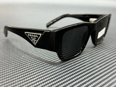 Pre-owned Prada Pr 10zs 1ab5s0 Black Grey Men's 54 Mm Sunglasses In Gray