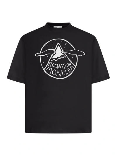 Shop Moncler Genius Cotton T-shirt In Black