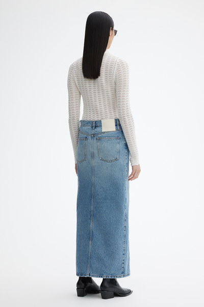 House Of Dagmar Denim Skirt In Light Blue