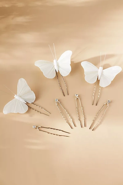 Shop Gaios Glasswing Hair Pins In White