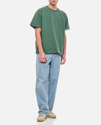 Bottega Veneta Green Double-layer T-shirt In Green
